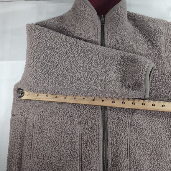 Lands' End Reversible Jacket Sweater Women S Small Long Sleeve Zip Sherpa Red - Picture 7 of 10